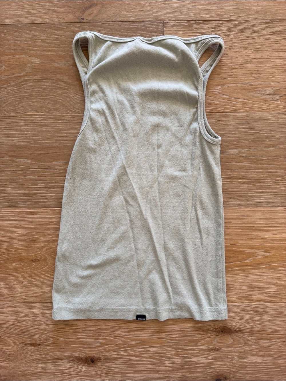 Thrills Light Sage Ribbed Tank Top - Picture 3 of 3
